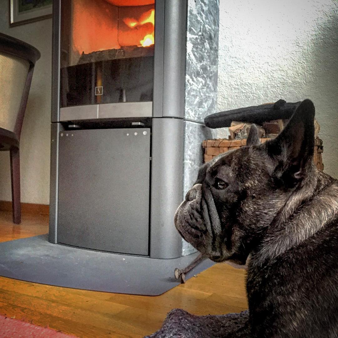 The best place is by the fireplace.